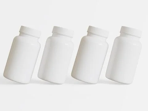 Pill or else suplement bottle white color and blank (18) Stock-Illustration