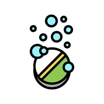 Pill phytotherapy color icon vector illustration Stock Illustration