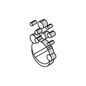 Pill phytotherapy isometric icon vector illustration Stock Illustration