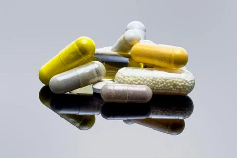 Pill Pile Stock Photos