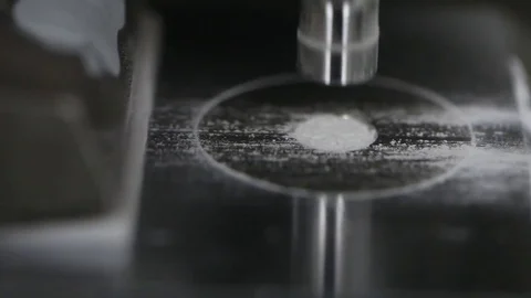 Pill press machine at the pharmaceutical factory Stock Footage 70316610