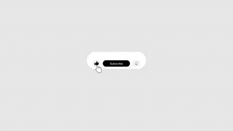 Pill Shaped White Subscribe Button Animation Stock Footage 340874149