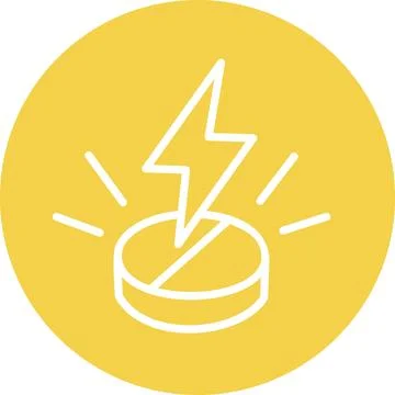 Pill tablet with energy lightning flash icon graphic sign symbol illustration Stock Illustration