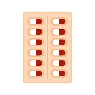 Pill tablet on a white background Stock Illustration