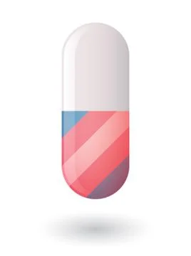 Pill with a transgender pride flag 스톡 일러스트