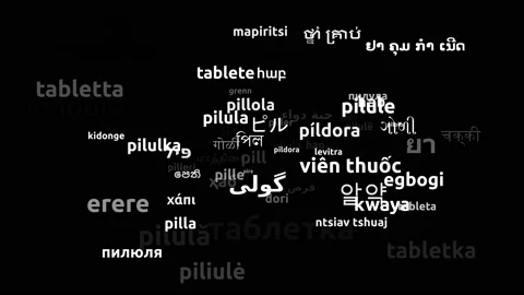 Pill Translated in 66 Worldwide Languages Endless Looping 3d Zooming Wordclou Stock-Footage 145196806