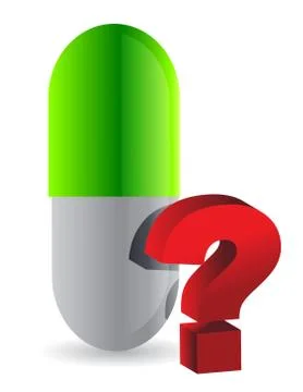 Pill with unknown content illustration design over white 스톡 일러스트