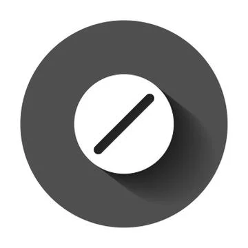 Pill vector icon in flat style. Tablet illustration with long shadow. Capsule Stock Illustration