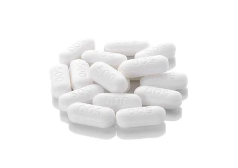 Pill on white background Stock Photos