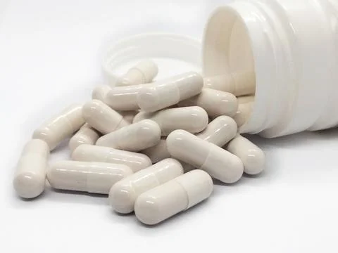 Pill on white background Stock Photos