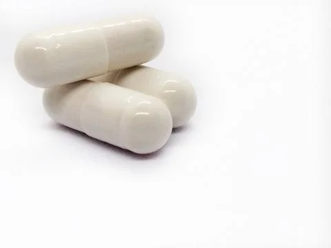 Pill on white background Stock Photos