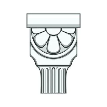 Pillar column ancient cartoon vector illustration Stock Illustration