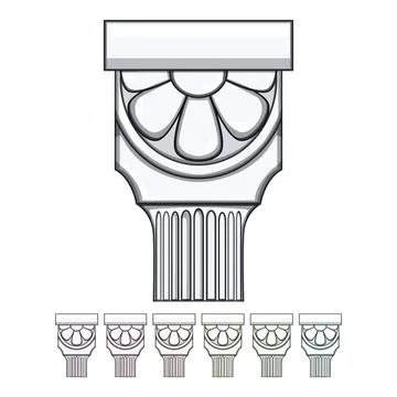 Pillar column ancient cartoon vector graphic Stock Illustration