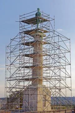 Pillar construction site Foto stock