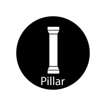 Pillar icon vector Stock Illustration