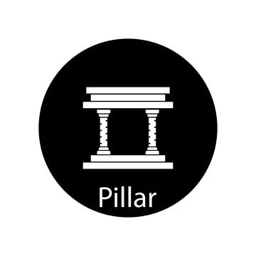 Pillar icon vector Stock Illustration