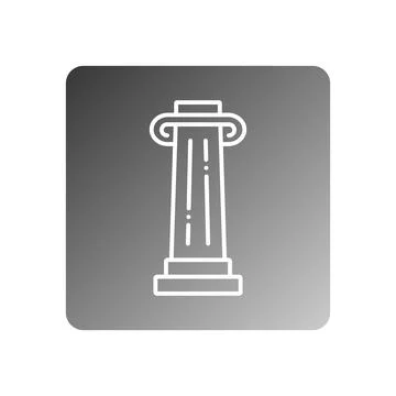 Pillar icon vector Stock Illustration