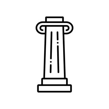 Pillar icon vector Stock Illustration