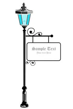 Pillar lamp Stock Illustration