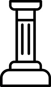 Pillar Line Icon Design Stock Illustration