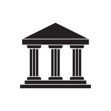 Pillar logo icon design template isolated illustration Stock Illustration