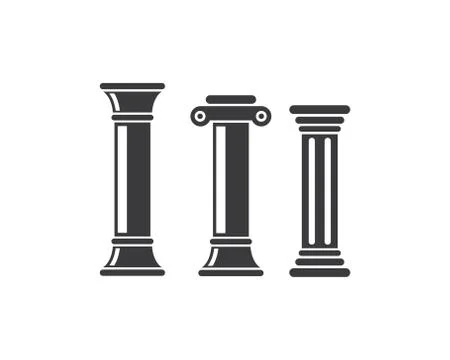 Pillar Logo vector Template illustration Stock Illustration
