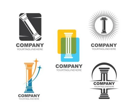 Pillar Logo vector Template illustration Stock Illustration