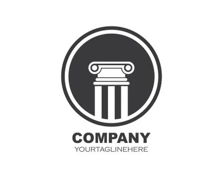 Pillar Logo vector Template illustration Stock Illustration