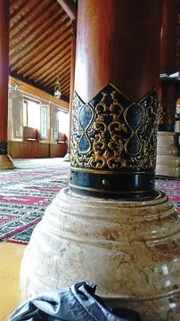 Pillar in the mosque Stock Photos