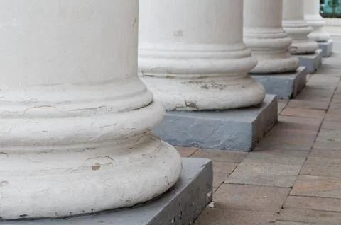 Pillar old classical style close up Stock Photos