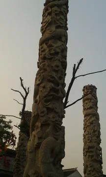 Pillar with patterns Foto stock