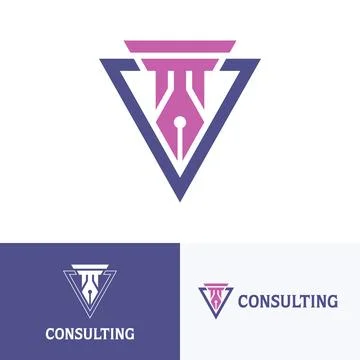 Pillar Pen Icon or Logo Иллюстрация