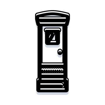 Pillar post box for mail delivery service Stock Illustration