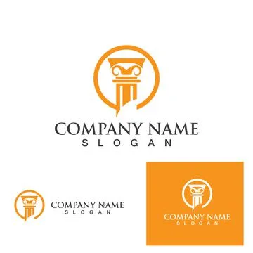 Pillar vector logo and symbol template Stock Illustration