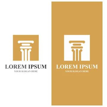 Pillar vector logo and symbol template Stock Illustration