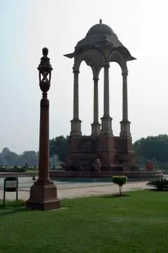 Pillared Canopy and Lamp Post Stock Photos