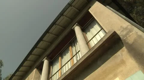 Pillars and Old Windows on House in Switzerland Stock Footage 11881835