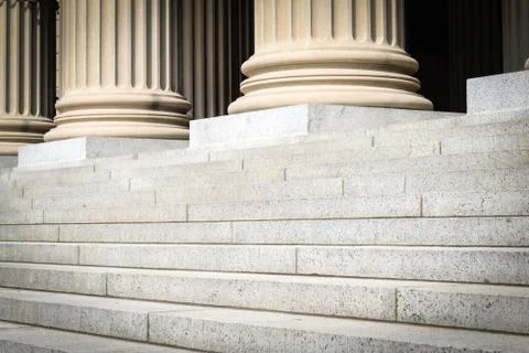 Pillars and steps Foto stock