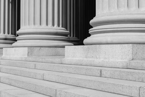 Pillars and steps Foto stock