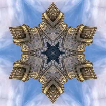 Pillars and windows of the Utah State Capital Foto stock