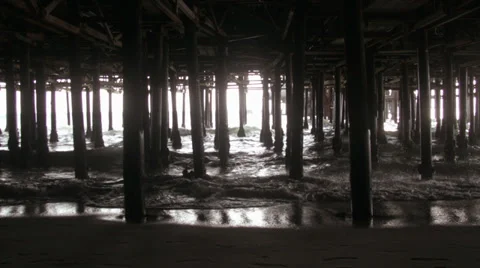 Pillars on the beach Stock-Footage 36579534