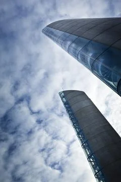 Pillars of a bridge Stock Photos