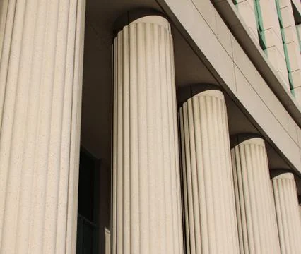 Pillars at the courthouse Stock Photos