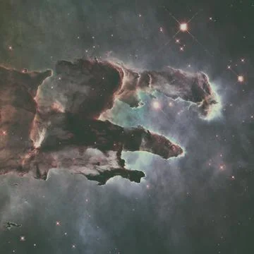 Pillars of Creation. Eagle Nebula in the constellation Serpens. Stock Photos