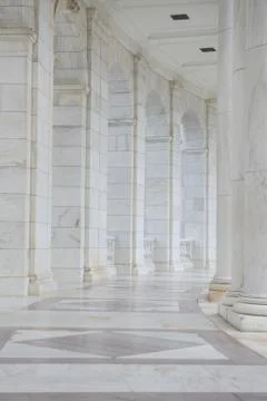 Pillars in hallway Stock Photos