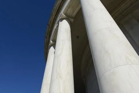 Pillars at the jefferson memorial Foto stock