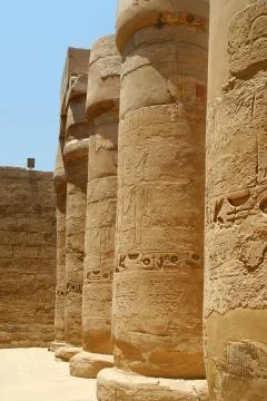 Pillars at karnak temple Stock Photos