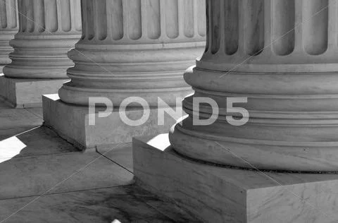 Pillars of law and justice united states supreme court Stock Photos