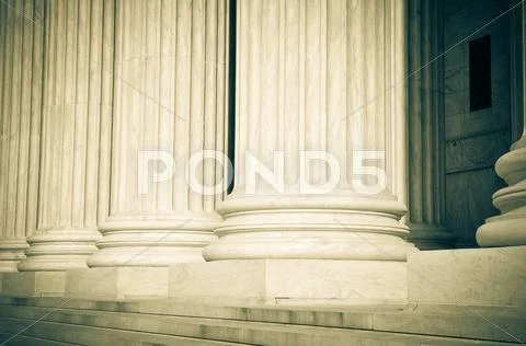 Pillars of law and justice us supreme court Stock Photos
