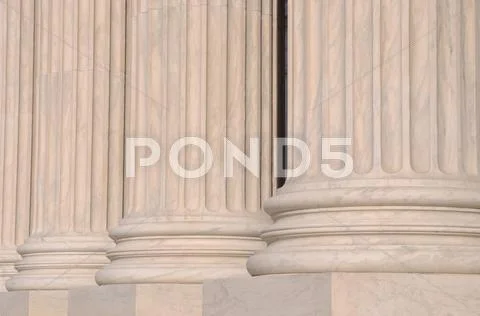 Pillars of law and justice us supreme court Stock Photos
